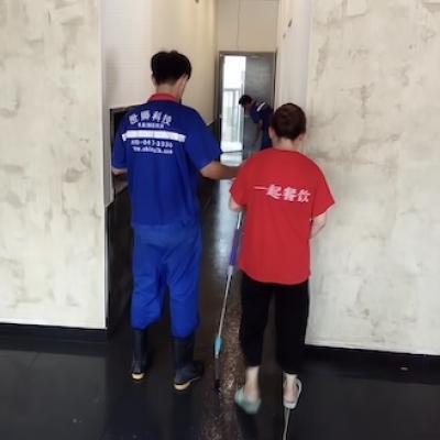 浙江省宁波市宁海时代广场食堂瓷砖防滑处理
